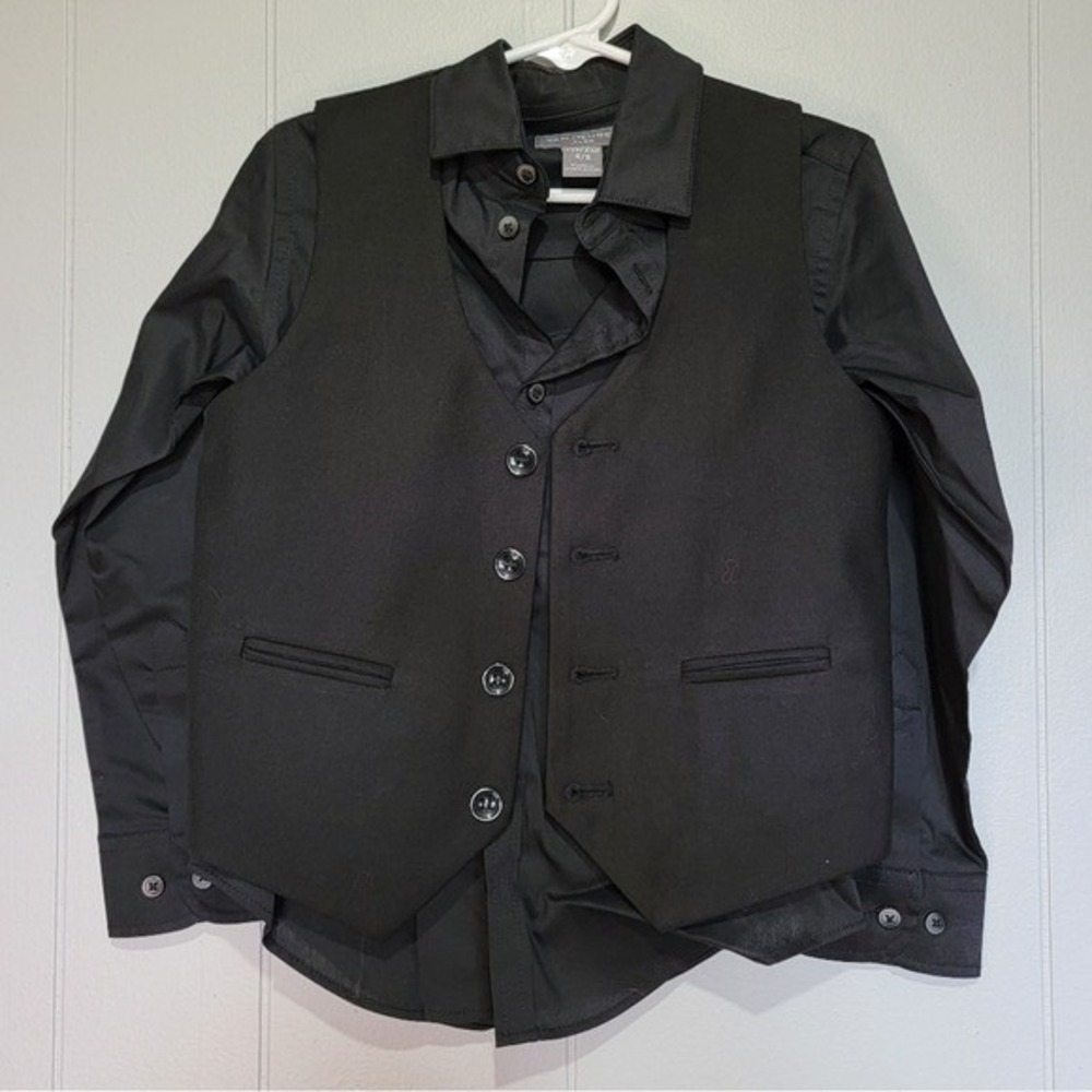 Van Heusen Black Flex Shirt‎ With Jordan Black Formal Vest